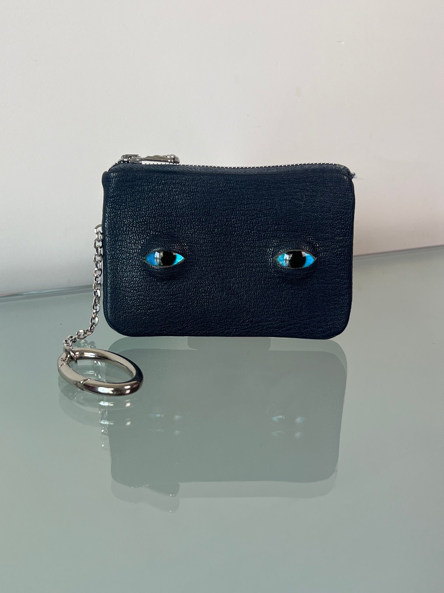 LEATHER MONSTER WALLET BLUE