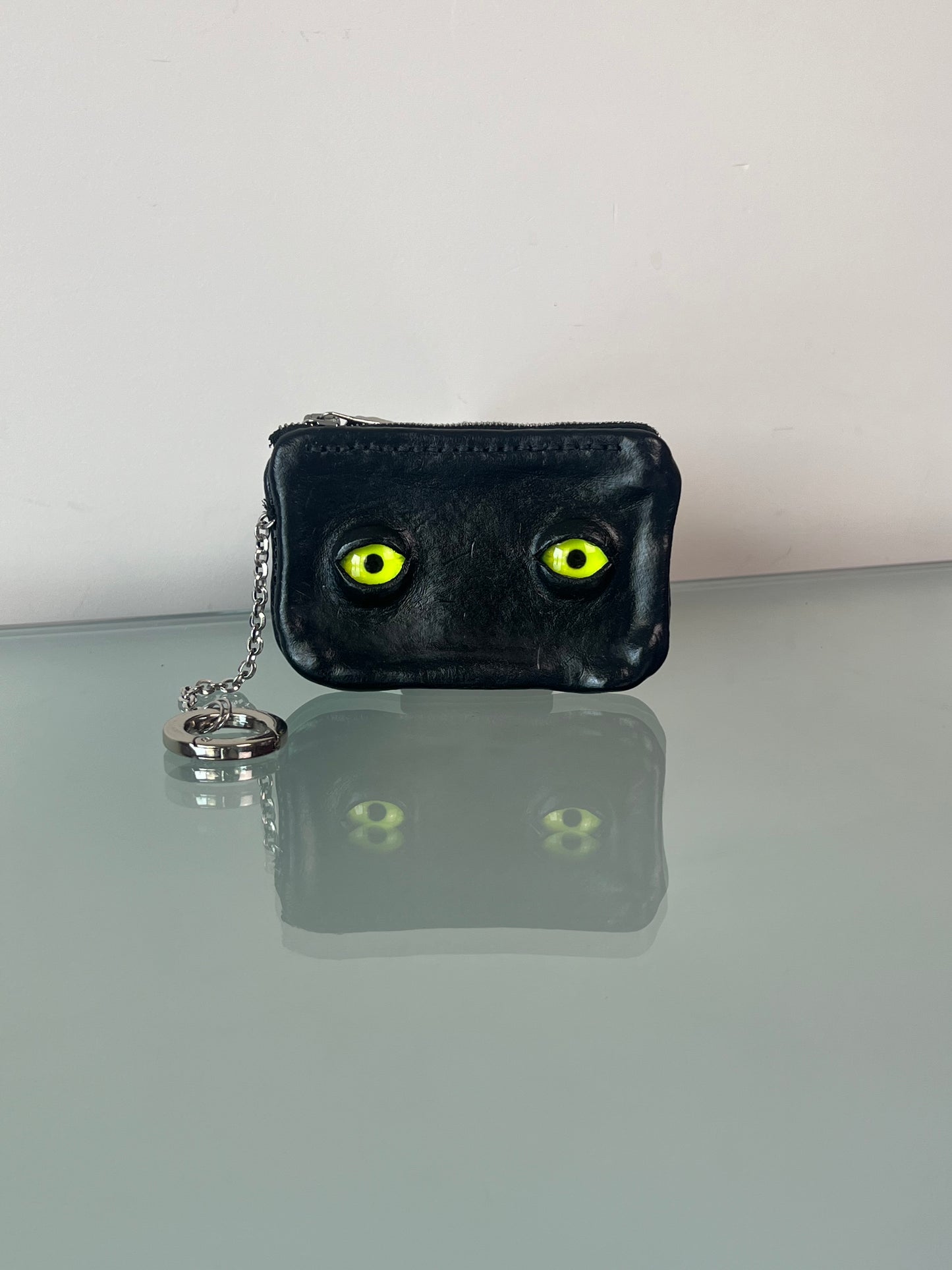 LEATHER MONSTER WALLET BLK